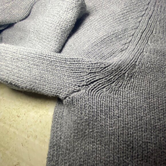 Aeropostale Gray Full-Zip Cardigan Sweater Ribbed Hem Cuffs Warm Preppy - Picture 8 of 10